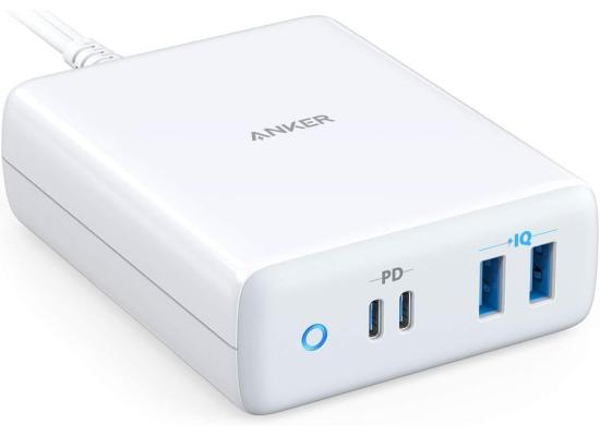 Anker USB-C Charger, 100W 4-Port Type-C Charging Station with Power Delivery, Power Port Atom PD 4 [Intelligent Power Allocation] for MacBook Pro/Air, iPad Pro, Pixel, iPhone Xs/Max/XR, Galaxy - White